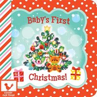 Baby's First Christmas Greeting Card Board Book (Includes Envelope and Foil Sticker) for Newborns, 0-12 Months